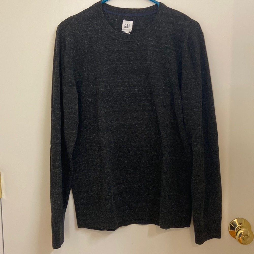 Mens dark gray lightweight gap sweater